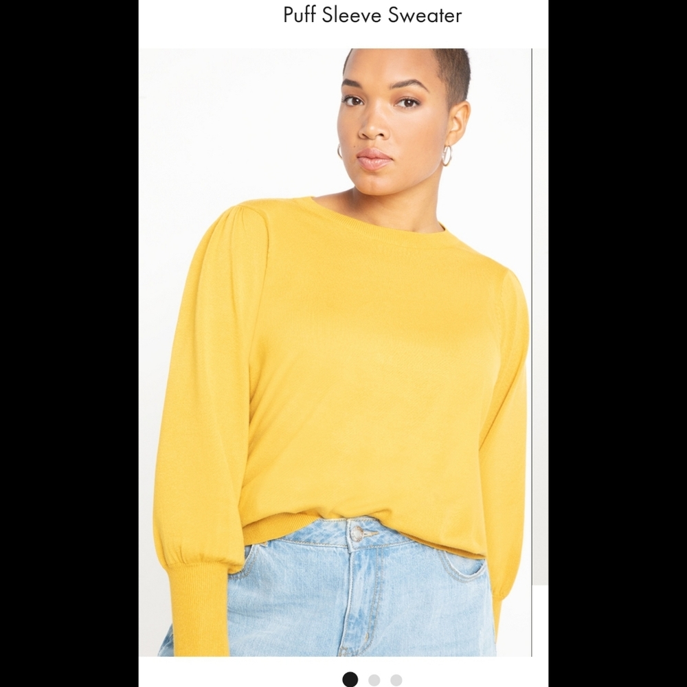 NWT Eloquii Puff Sleeve Sweater